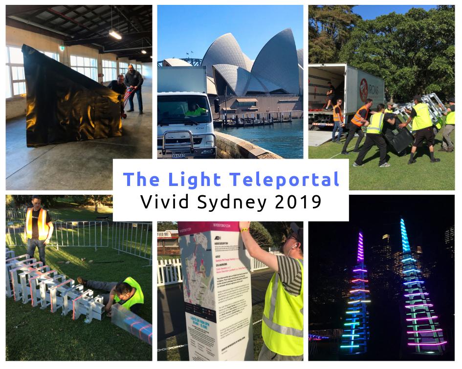 SwitchMediaAU's tweet photo. Recap of yesterday’s #vividsydney bump in. A successful first day setting up at The Royal Botanic Garden. #TheLightTeleportal is up and one not to be missed at @VividSydney ! MORE: https://t.co/oaOGKQcSTg https://t.co/AJnSdGClop