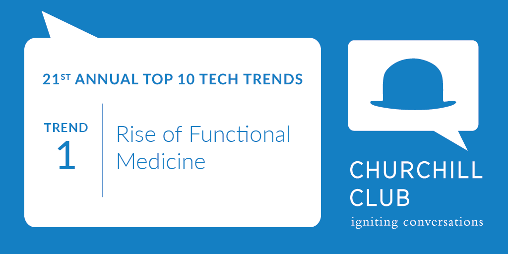 .@VCRebecca shares the 1st trend of the evening: Rise of Functional Medicine  #churchillclub #functionalmedicine #toptechtrends #holisticmedicine #integratedmedicine