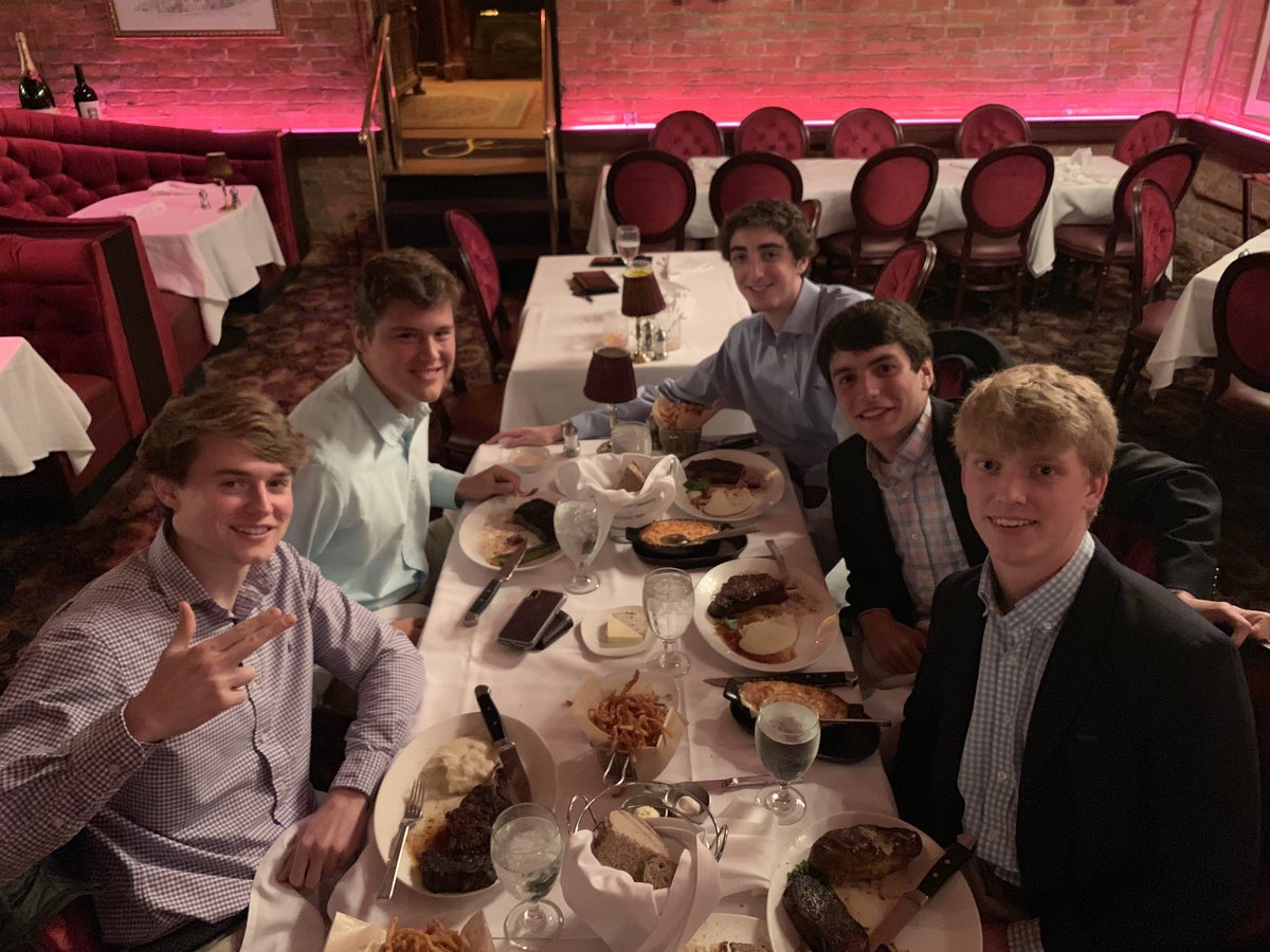 Our champions blowing a bag with a wonderful meal at the precinct <a href="/TheRealJeffRuby/">Jeff Ruby</a>