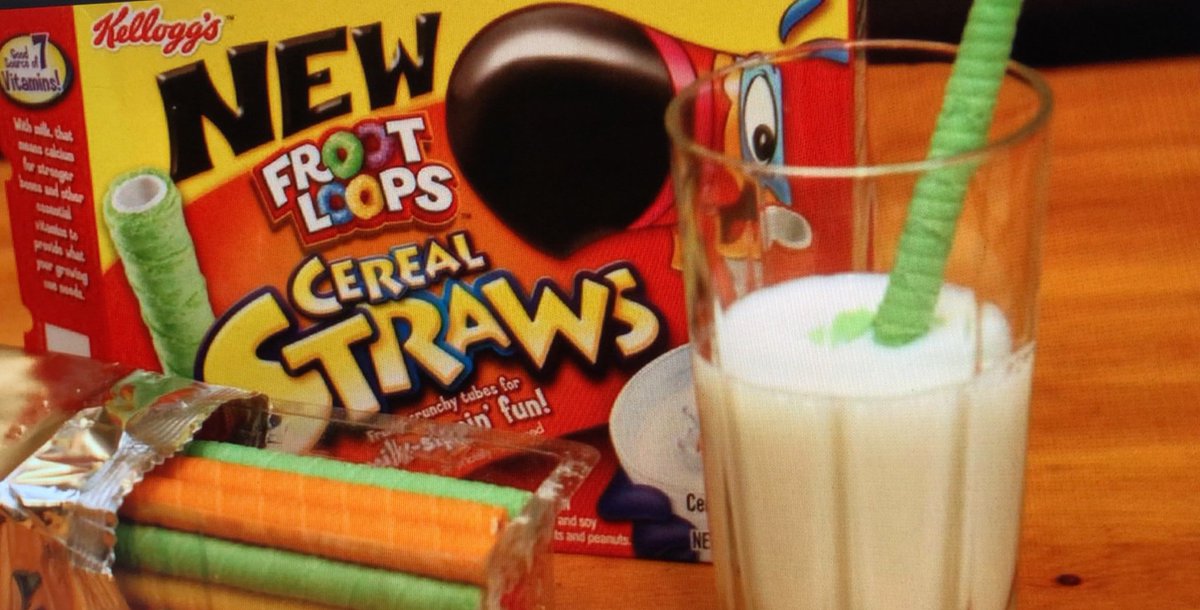 MsPikfreak's tweet photo. If you wanna get rid of plastic straws PLEASE bring these bad boys back #plasticpollution #cereal #straw @KelloggsUS https://t.co/TDkAsluYA0