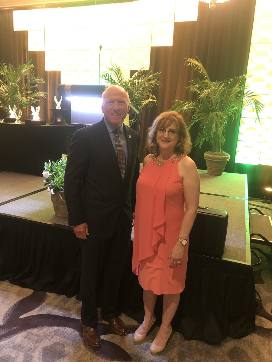 Vincent Giardina and Lisa Romano attending <a href="/JAneworleans/">Junior Achievement</a> 2019 Business Hall of Fame dinner.