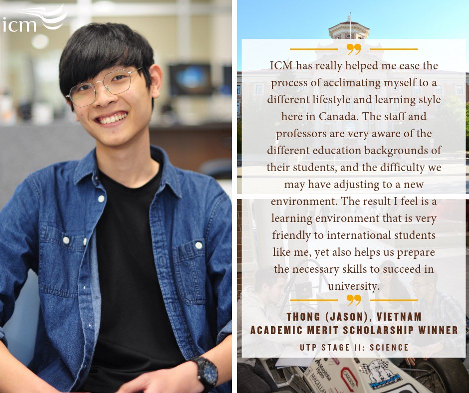 Navitas's tweet image. Jason from Vietnam🇻🇳 is one of our stand-out #intstudents who won an Academic Merit Scholarship to study at @ICManitoba in Canada. “The staff here are very aware of the different education backgrounds of their students &amp;amp; the difficulty we may have adjusting to a new environment.”