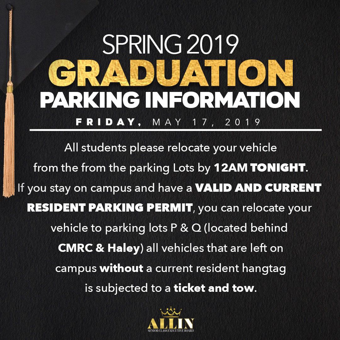 bowiestate2019's tweet photo. HEY SENIORS 🗣 Here is some IMPORTANT PARKING information for tomorrow’s graduation! Make sure you read and follow it accordingly! 🎓 #BSU19 #AllINSeniors https://t.co/FZFdKtMBx9