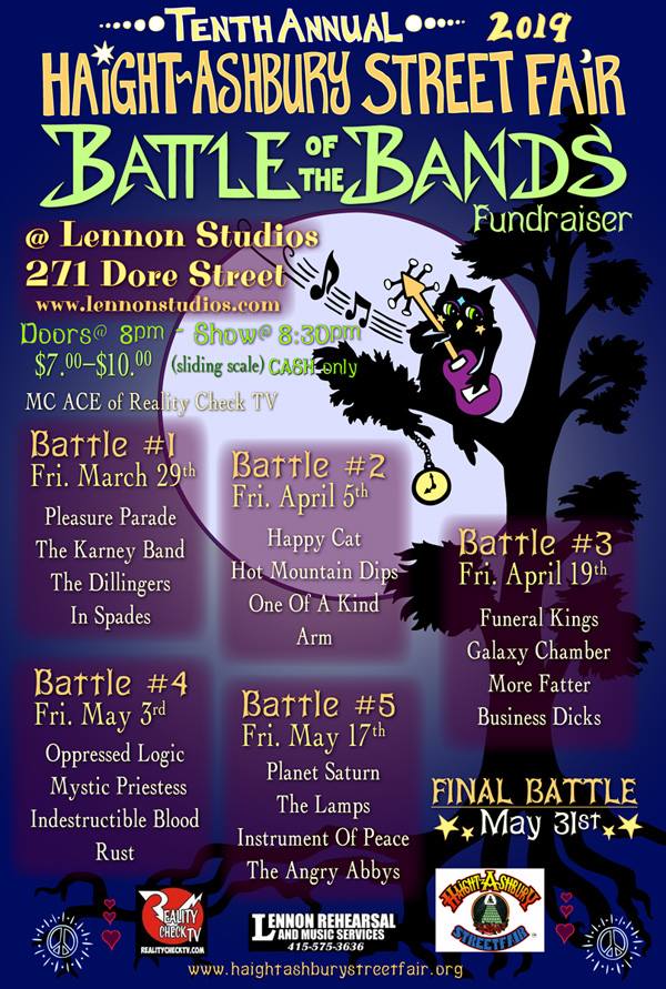 I'm hosting the 5th installment of the @haightstfairbb #fundraiser tomorrow FRI MAY 17TH 8pm @Lennonstudios w/ #RyvoAndTheRevolvingDoors @PlanetSaturnMu1 @INSTRUMENTOFPE2  & @DurangoDogs! And it's my #bday! #supportlocalmusic #nonprofit #rockandroll #haightashbury #sanFransico