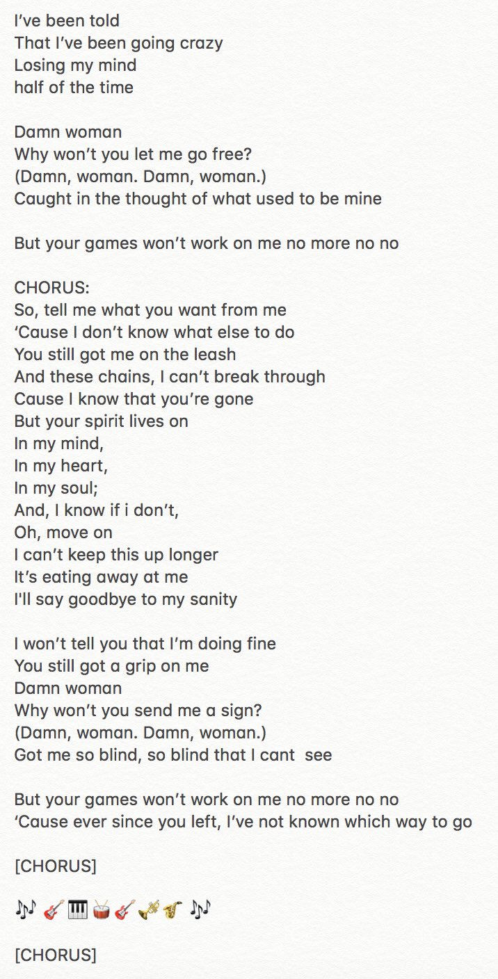 ☔️ LOLA AMOUR ☔️ on X: This lyrics sheet is for those who also want to  lose their breaths while singing the chorus 😂 #SanityLolaAmour    / X