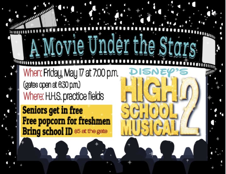 Lauren Harmon (@hhs_soar) on Twitter photo Hawks, make sure you make it to Movie Under the Stars tomorrow night! Seniors get in free! Popcorn for Freshmen! <a href="/SOAR_as_One/">Highland Link Crew</a> <a href="/highland_stuco/">HHS STUCO 2019/2020</a> #highschoolmusical2 #riseandsoar #tradition #hawkfam Hawks, make sure you make it to Movie Under the Stars tomorrow night! Seniors get in free! Popcorn for Freshmen! <a href="/SOAR_as_One/">Highland Link Crew</a> <a href="/highland_stuco/">HHS STUCO 2019/2020</a> #highschoolmusical2 #riseandsoar #tradition #hawkfam