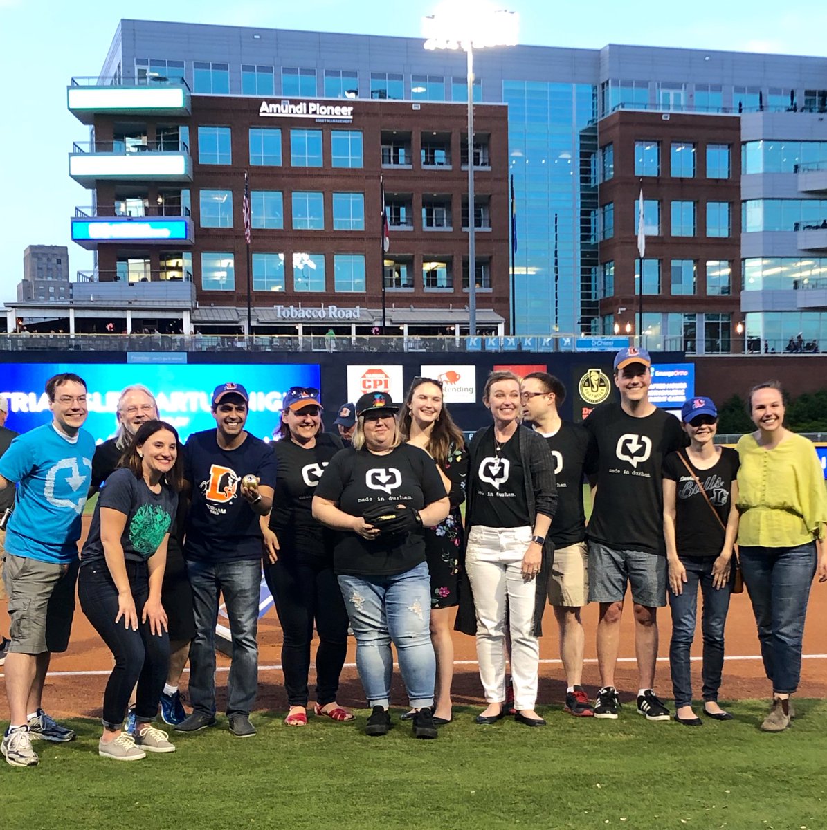 beyond humbled to receive the <a href="/DurhamBulls/">Durham Bulls</a> game ball tonight on behalf of <a href="/ArchiveSocial/">CivicPlus® Social Media Archiving</a> 😊 thank you <a href="/AmerUnderground/">American Underground</a> for the incredible support over the years! #startupnight #bullspeedahead