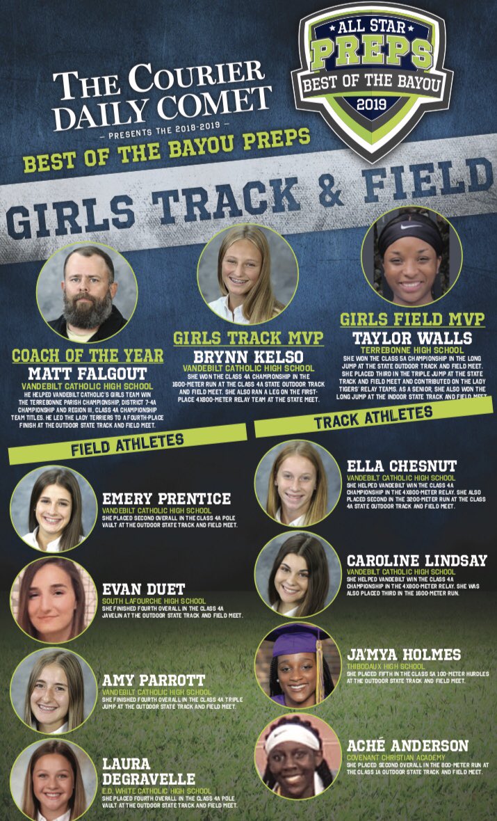 courierchris's tweet photo. Congrats to Best of Bayou All Star track and field teams. https://t.co/1CFmYjqL3x