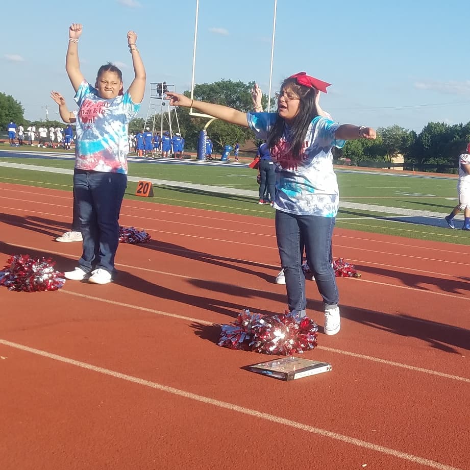 DHSSparklers's tweet photo. Enjoying a beautiful night with the sparklers at the Spring football game 🏈💖 #dhssparklers #duncanvillehighschool #duncanvilleproud https://t.co/6YgluGB8Jq