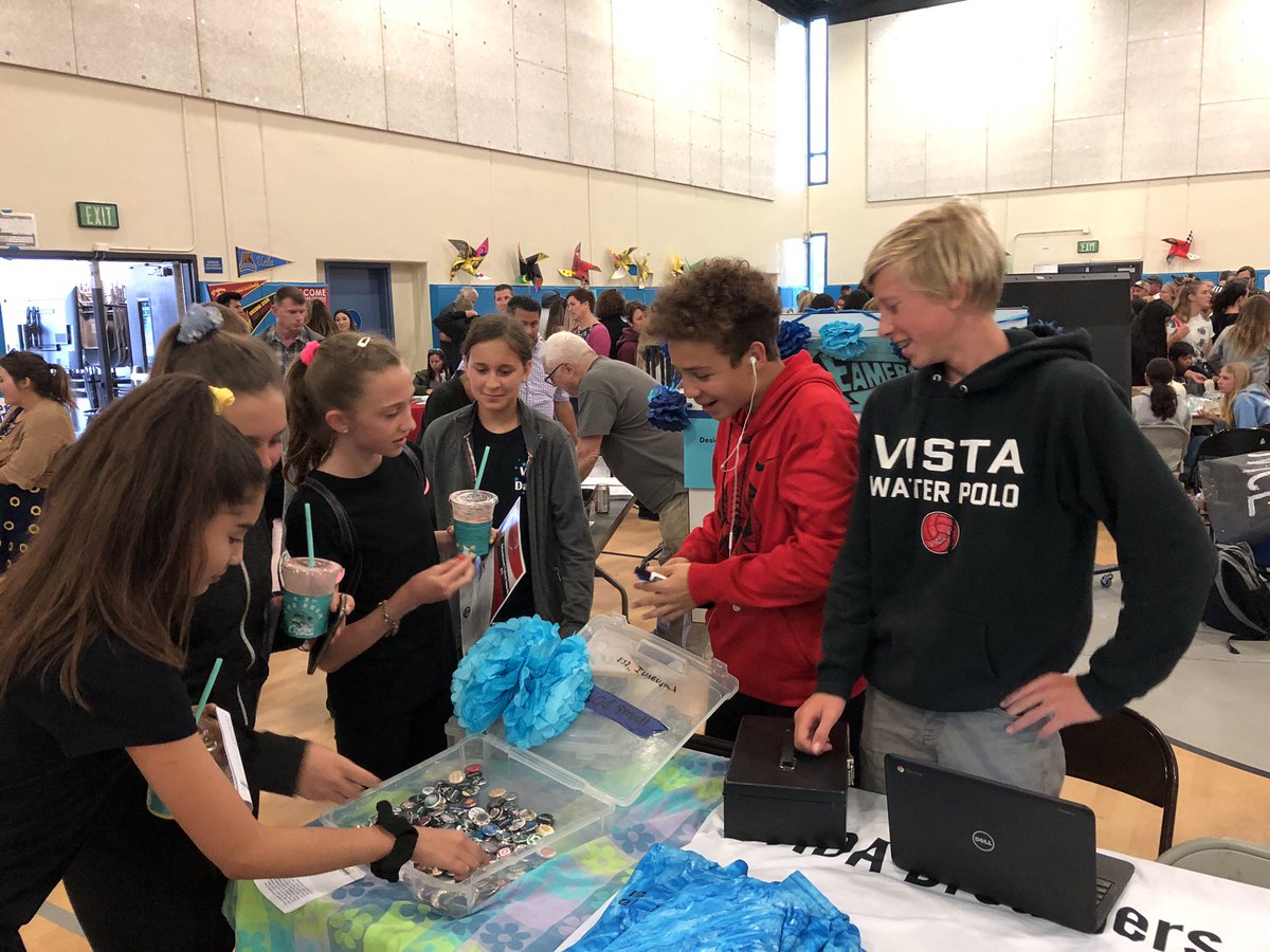 KimKriedeman's tweet photo. Design Expo was huge success for @VIDADreamers as they made and sold tons of custom buttons in an hour. Customers filled out a google form w what they wanted on their button &amp; the responses populated a sheet where designers &amp; manufacturers made the buttons. #Entrepreneurship https://t.co/uAV0szG5Dy
