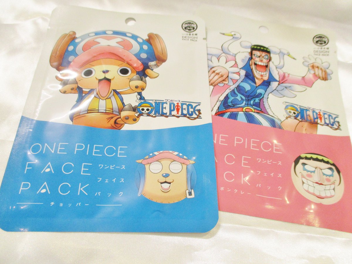 One Piece 麦わらストアあべの店 新商品 雑貨 フェイスパック チョッパー ボンクレー 各398円 税 好評発売中 麦わらストア Onepiece