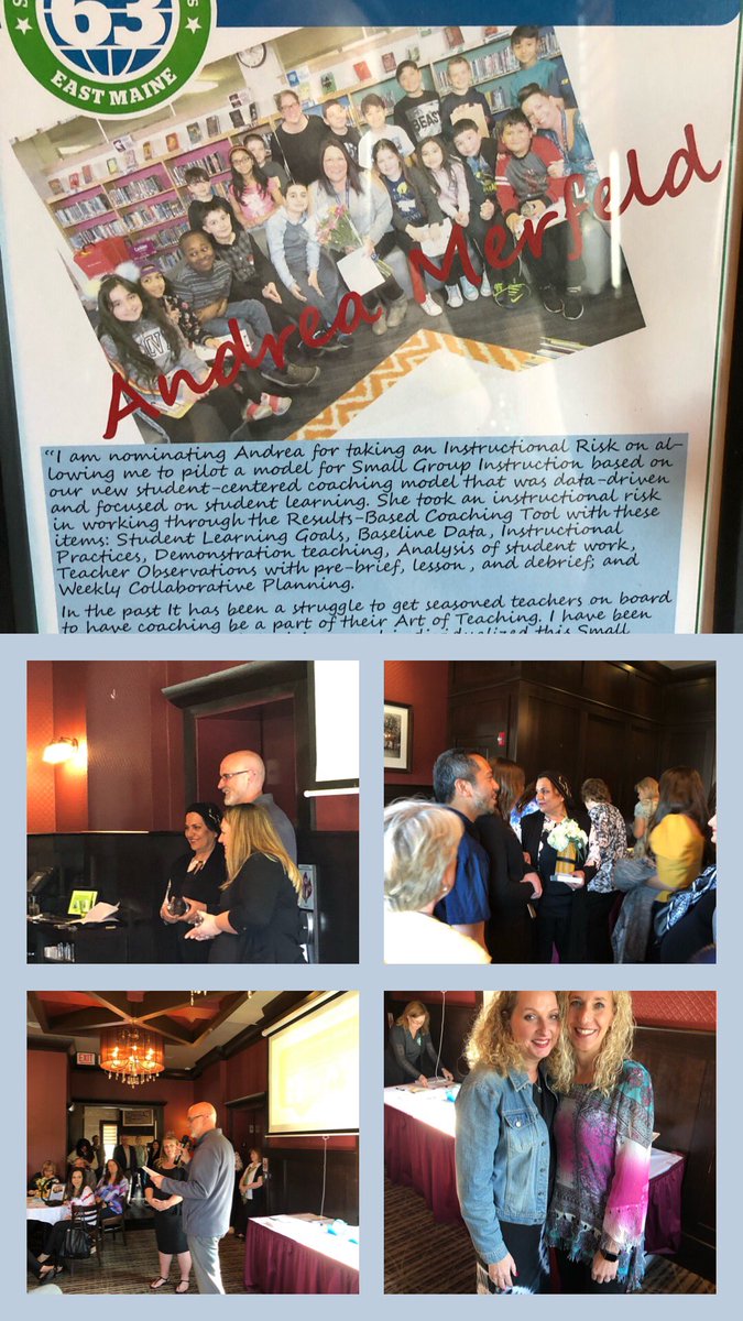 GinaDellAringa's tweet photo. Celebrating our Achievements @EastMaine63 Success Celebration! A great night honoring excellence, years of service, and those retiring! A wonderful way to celebrate my colleagues and their contributions to our district 63 community. #63success #63impact https://t.co/9rdgb4SERw