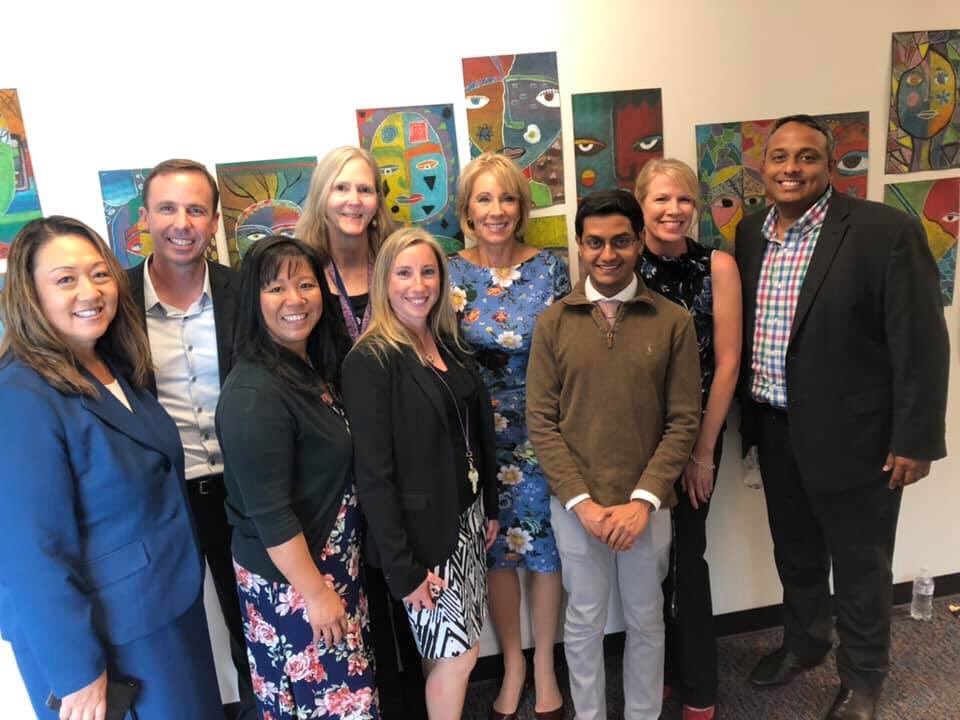So proud to be part of the all-star <a href="/Design39Campus/">Design39Campus</a> team <a href="/PowayUnified/">Poway Unified</a> that had the amazing opportunity to share our unique vision of redefining public education with Secretary DeVos today! 😎