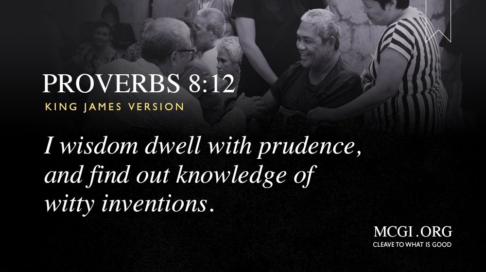 Members Church Of God International On Twitter: "I Wisdom Dwell With  Prudence, And Find Out Knowledge Of Witty Inventions. (Proverbs 8:12, Kjv)  Https://T.co/Gdlia1Iocb" / Twitter