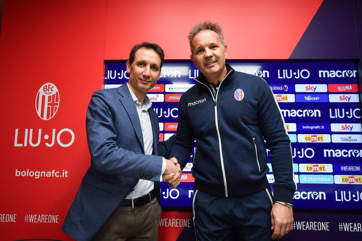corrierebologna's tweet photo. #sinisarestaabologna La città è con Mihajlovic. Lunedì la Lazio, nodo cruciale. Oggi si schierano con l’allenatore serbo Gianluca Morozzi, Gian Mario Anselmi e Carlo Alberto Borsarini. https://t.co/adurxDHFLj https://t.co/uyOiKkkNlF