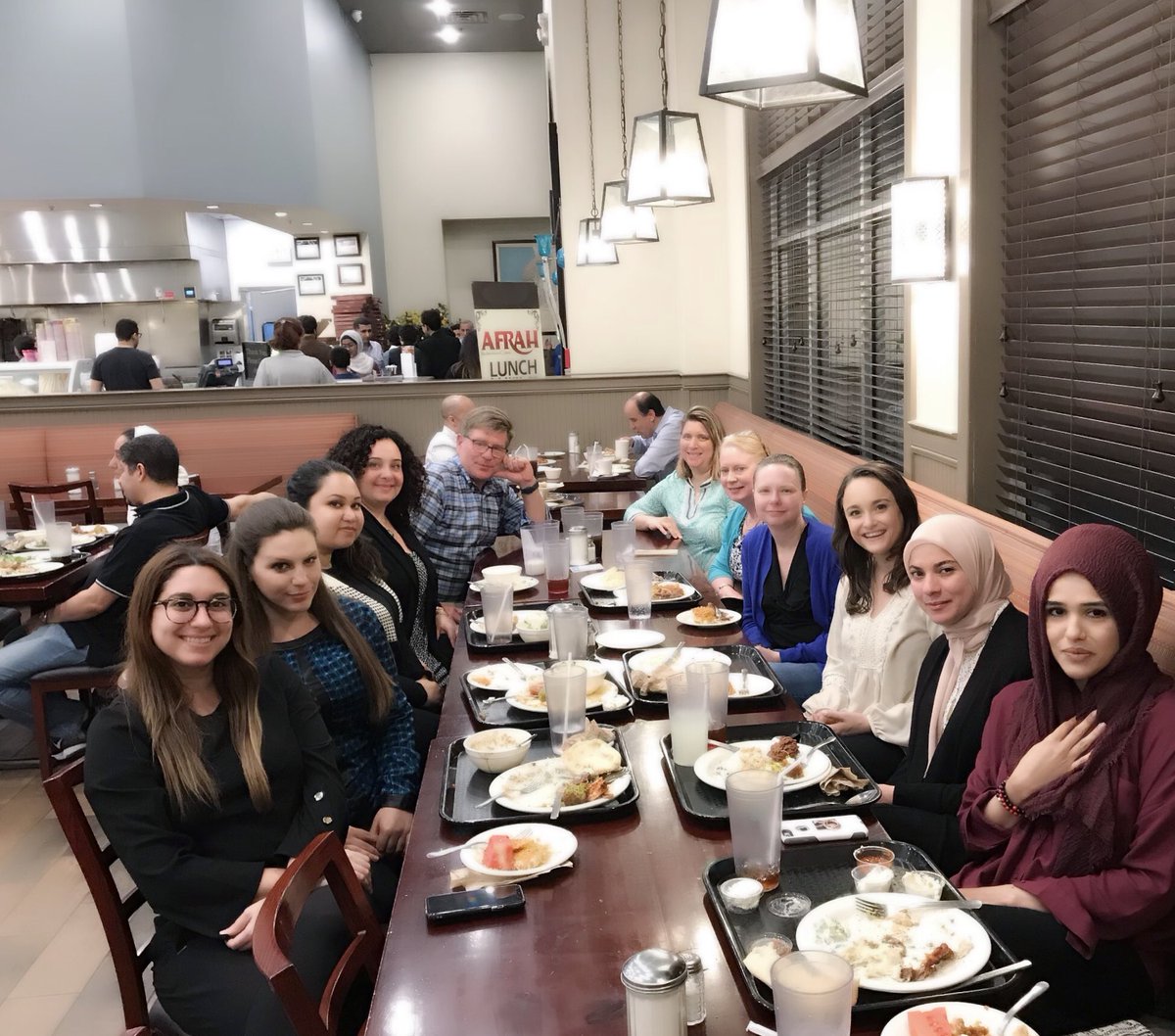 MLFA's tweet photo. Salaams from MLFA & CLCMA staff & board. Some of us got together today at Afrah Restaurant to break fast. Hope your Ramadan is going well!
#Ramadan #Iftar #ramadanmubarak #greetings #MLFA #CLCMA #staffgettogether #iftargettogether https://t.co/DPKfYswYWT