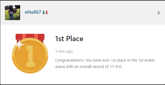 ImDG8's tweet photo. Finally won a bullet tourney https://t.co/G2pJj7ZKwn