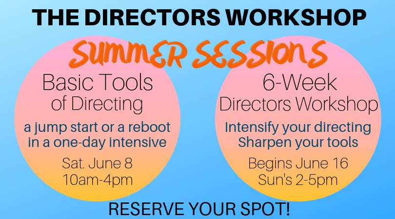 BaileyDirects's tweet image. TIME TO DIRECT!   This summer. Join us. We are the storytellers. #writerdirectors #theatredirectors #filmdirectors  #directinggoals #directingactors #directingtools #directingclass #thedirectorsworkshop thedirectorsworkshop.com
