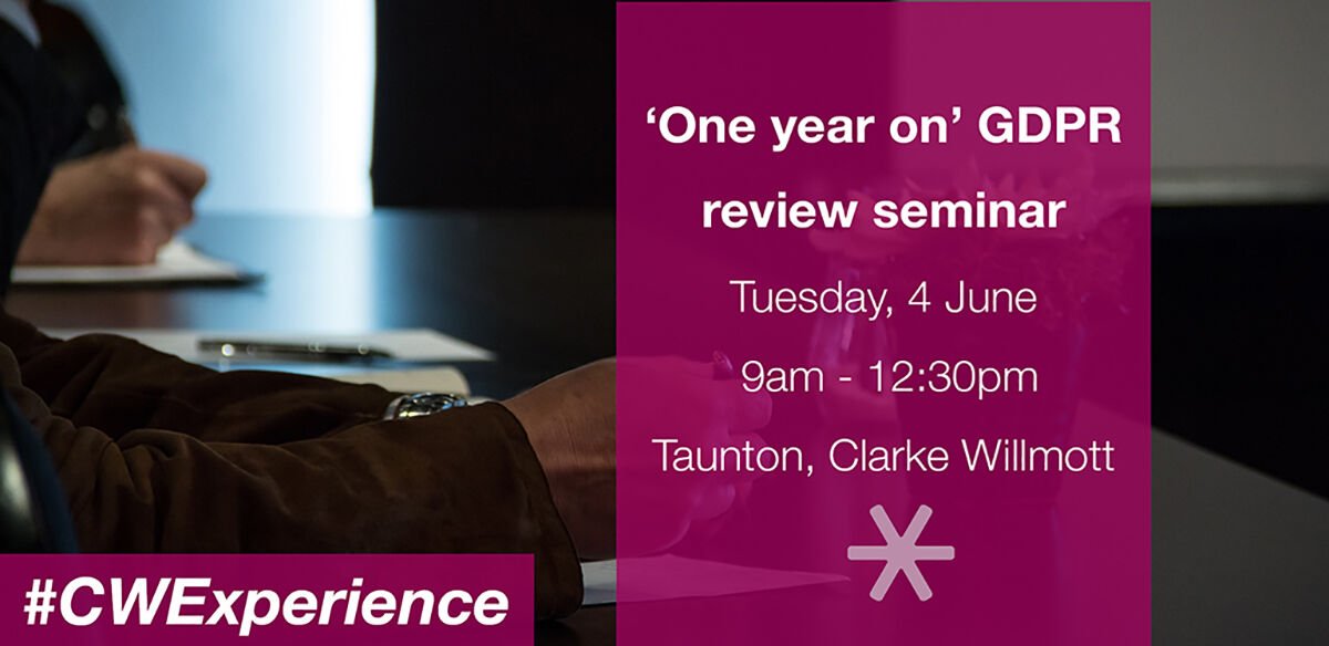 ClarkeWillmott's tweet photo. Since the introduction of #GDPR , we’ve also seen the #DataProtection Act 2018 &amp; more are planned for the #ECDirective Regulations. 

On the 4 June, we’ll be reviewing all three &amp; answer your questions.

Interested? Find out more &amp; book your seat https://t.co/Zfei8lbzs9 https://t.co/aoZNfxVnnz