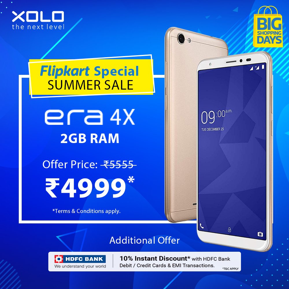 This summer, buy the incredible Era 4X at an amazing discount. Exclusively available on #Flipkart. Also, get an additional 10% instant discount on HDFC Cards. *TnCApply. Limited Period. Buy Era 4X from - bit.ly/30k5E4l