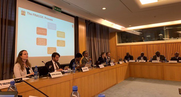 BaselInstitute's tweet photo. A model of good practices for returning @stolenassets safely to the Kenyan people: Framework for the Return of Assets from #Corruption and Crime in #Kenya (FRACCK). Positive feedback at recent International Meeting on #AssetReturn. Photos by @GovJersey. https://t.co/4cEYdKbsd4 https://t.co/CSEmMOdubC