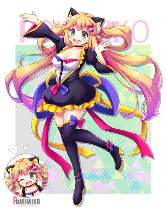 オリジナル～😃
痛RC用にデザインさせていただいた架空VTuberちゃん🐱 