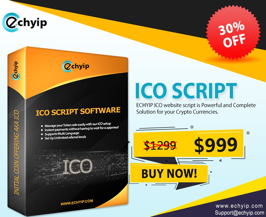 ec_hyip's tweet image. Organized your #ICO website with the innovative, #unique and trustworthy #ICO_Script. Now, we offer the best and effective #ICO #Script at a 30% #discount and it is good for your #token sale platform. 

For more info, Visit 👉👉echyip.com