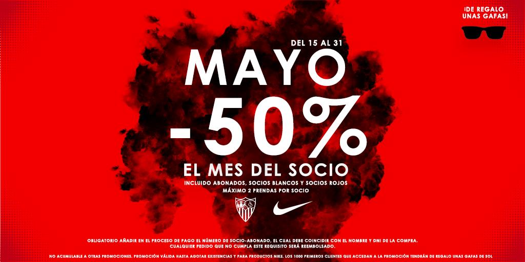 Tienda Oficial Sevilla Twitter: "🔴 -50% EN PRODUCTOS NIKE 🔴 📢 Para beneficiarte de nuestra en tienda online debes introducir tu número de socio cuando completes tu compra. ¡Consulta