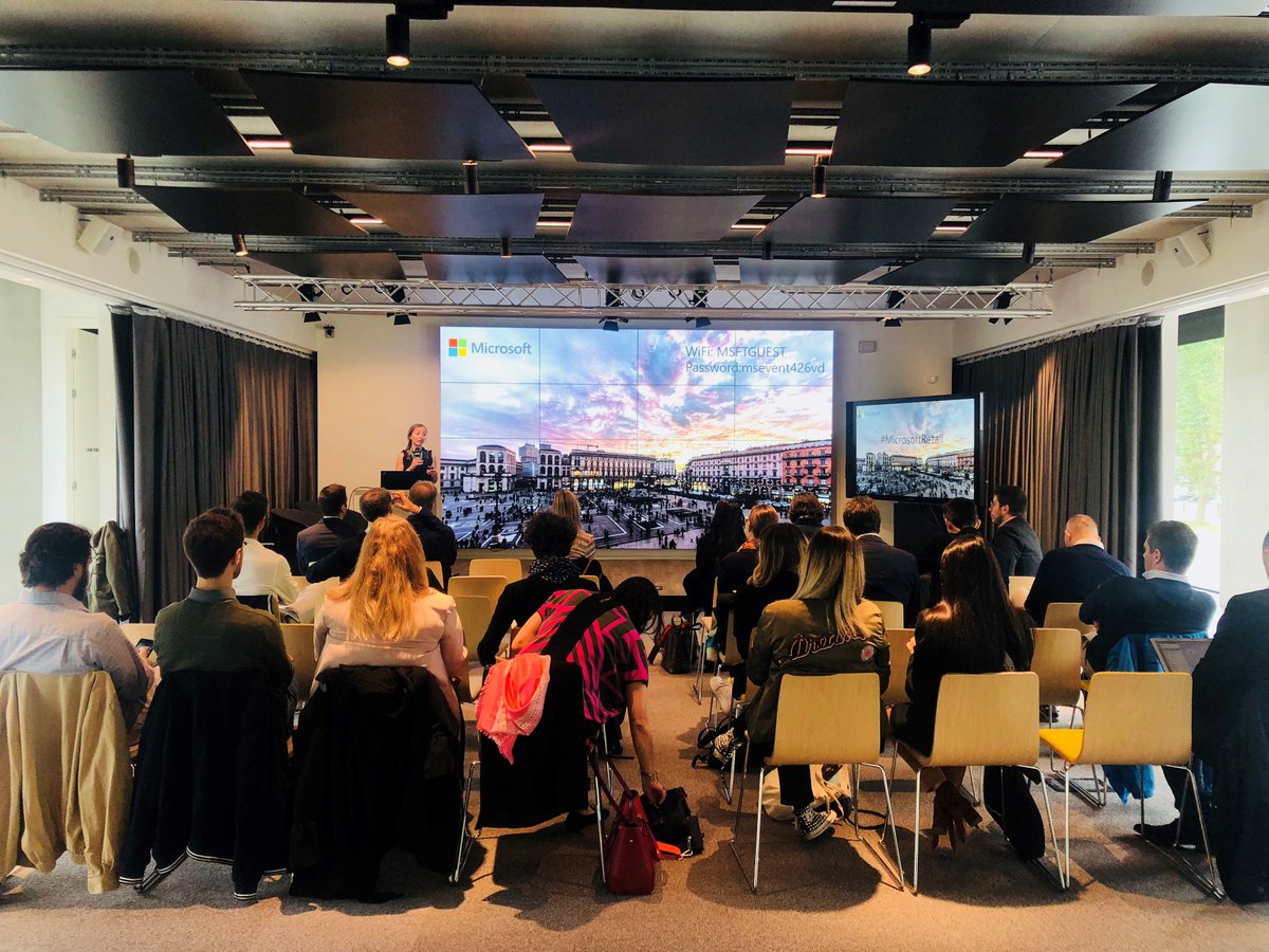 MSFTAdvertising's tweet photo. Our retail event has kicked off at Microsoft House in Milan today! We’re looking into online shopping behaviour, the latest disruptions in tech and insights from #Microsoft and retail advertising experts #MicrosoftRetail #MicrosoftHasPassionForRetail #Milan #visualsearch #msftads https://t.co/0OzSlzxpBZ