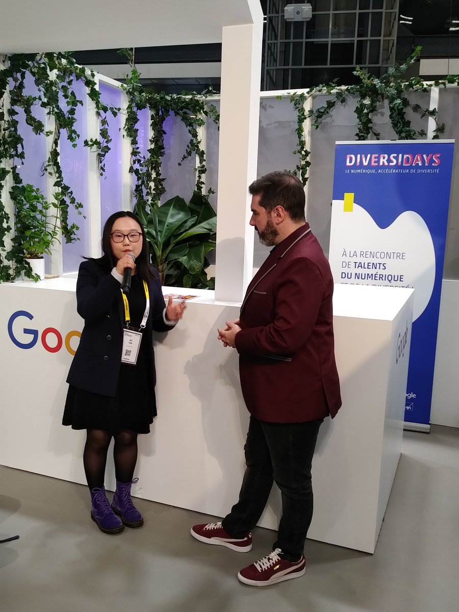 _ChArmand's tweet photo. Accompagnée en @Occitanie, @RuTan_Innoside a cofondé @Innoside_. Cette entreprise utilise l'#IA pour optimiser les flux de déplacement des visiteurs d'un site. Utile pour un #event comme @VivaTech ! 
@diversidays @GoogleEnFrance https://t.co/P40QXl0XSV