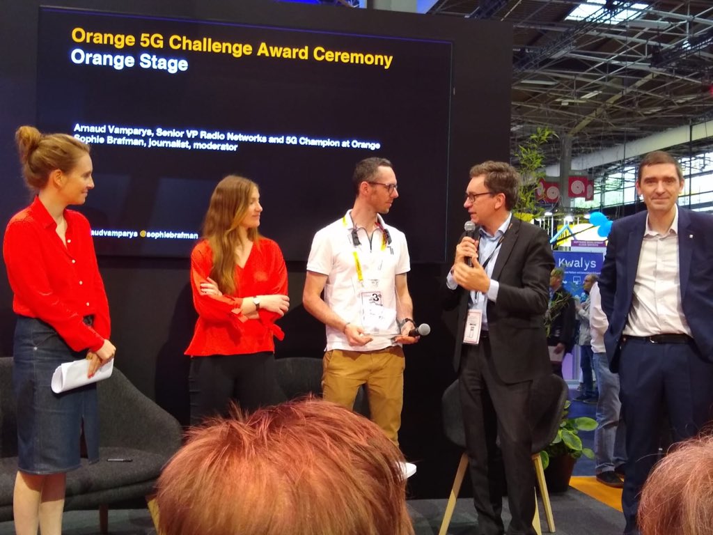 olivier_wd's tweet photo. Bravo à @TikawayApp qui remporte le 3ème prix du #Challenge5G @orange #AR #Industrie40 #TechnicienAugmente #5G https://t.co/gB1DTOrbxQ