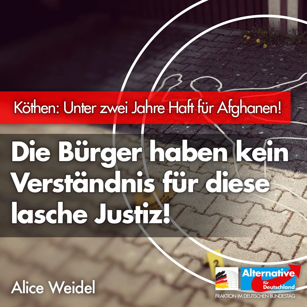 Für einen solch laschen Umgang mit den Tätern haben die Bürger kein Verständnis!
Rechnet man die Untersuchungshaft zur Strafe hinzu, kommen die beiden Afghanen in Kürze wieder auf freien Fuß.
#Köthen #AfD #Bundestag #Koethen
➡️ facebook.com/aliceweidel/ph…