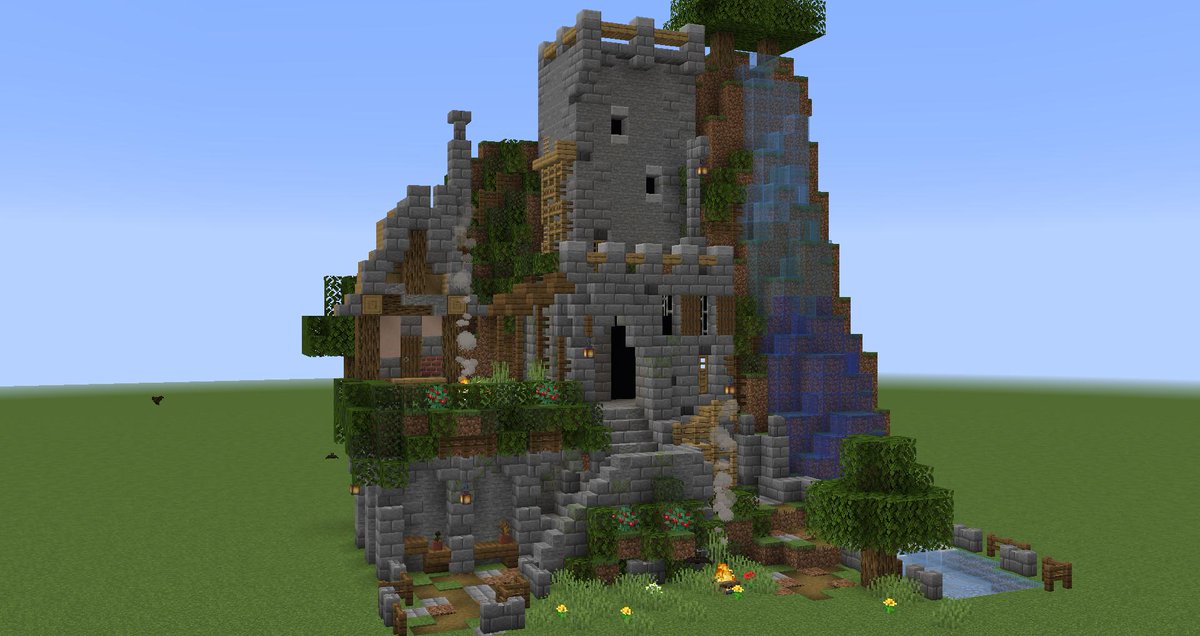 子豚 Base開設しました Auf Twitter ひさびさのマイクラ 1 14オプティ出てるのかわかんないで影なしです 廃墟の砦作りました Minecraft建築コミュ