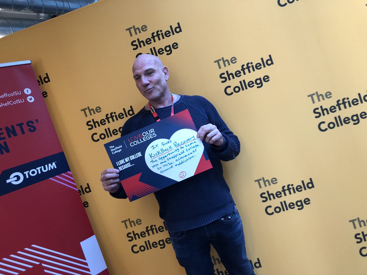 sheffcol's tweet photo. Big, big thank you to @recover2live for supporting #LoveOurColleges after delivering a session on addiction with our health and social care students! https://t.co/B6QmNzDNMl