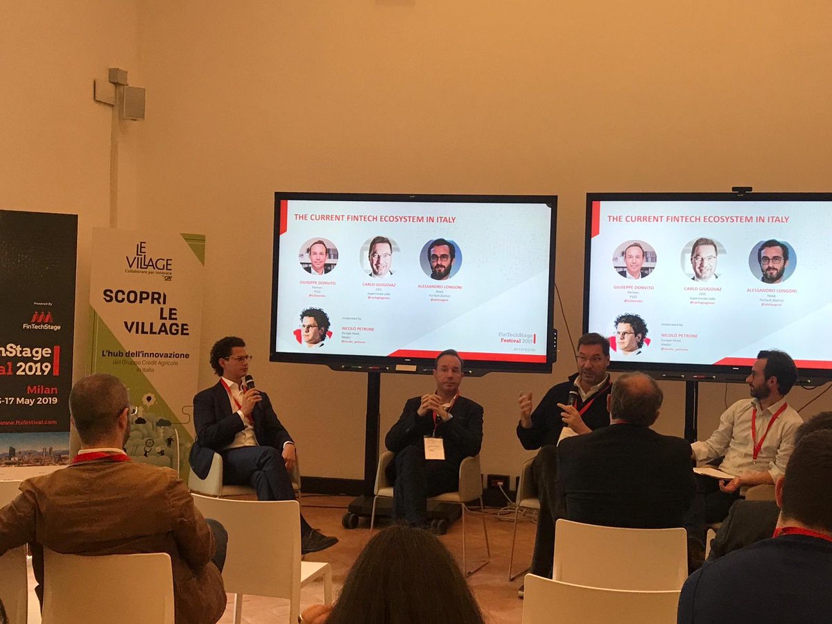 Timepledgeorg's tweet photo. The current #fintech #ecosystem in #Italy explained by @carlogiugovaz @FintechDistrict @GiDonvito @nicolo_petrone wrapping up the #FTSFEST19 https://t.co/IseD3GuzbQ