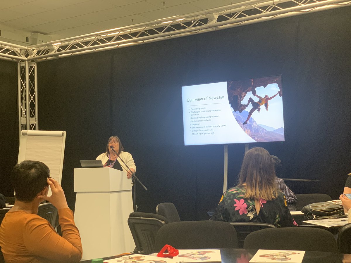 Great break out section with <a href="/ExcelloLaw/">Excello Law</a> George Bisnought and Joanne Lowry - talking about the barriers for women in law. #winlawsummit