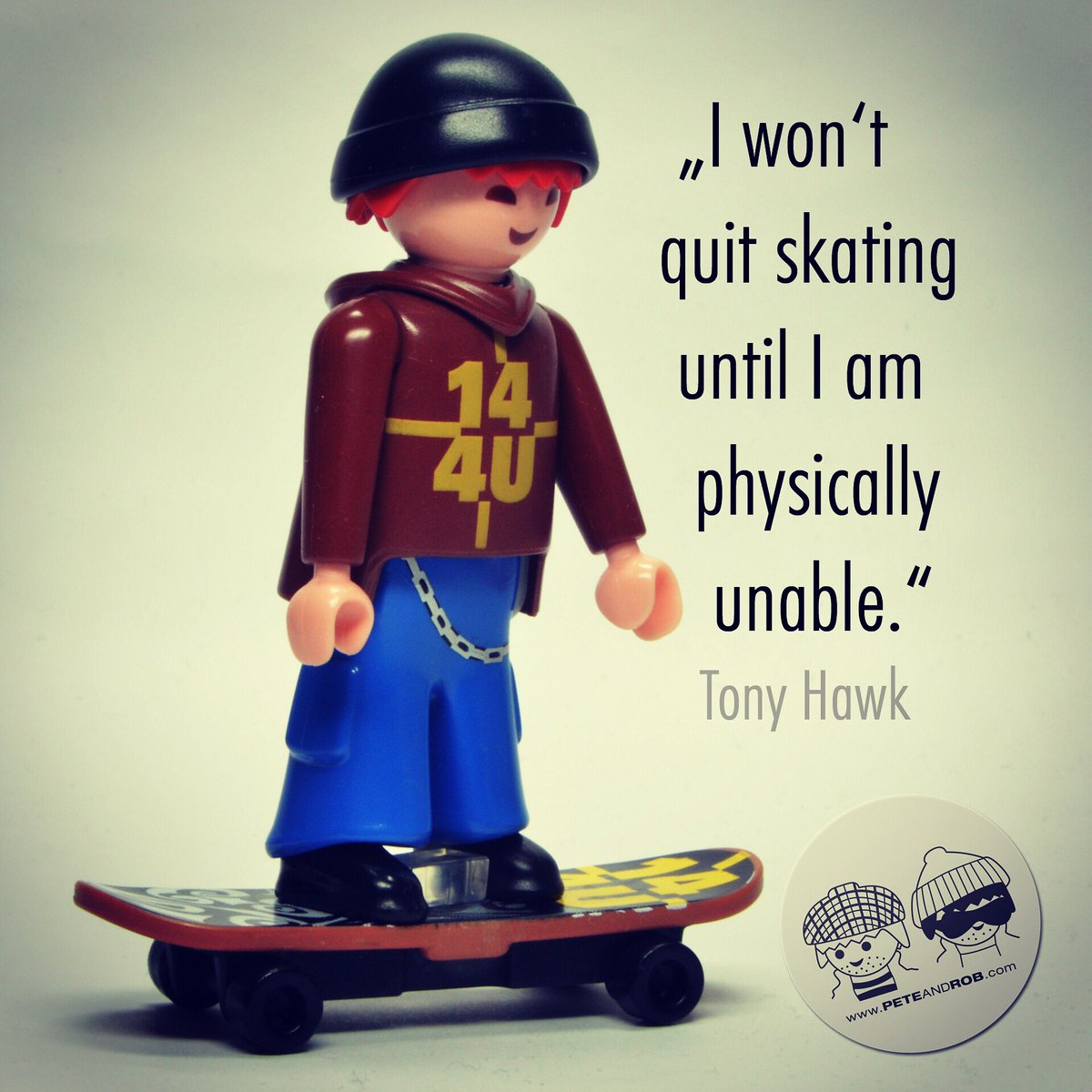 PeteAndRob's tweet photo. "I won't quit skating until I am physically unable." - Tony Hawk
...
#playmobil #skateboarding #skate #skatelife #skatecrunch #thrasher #playmobilfans #playmobil4754 #playmobilspecial #skaterboy #playmobilfigures #playmobilmania #playmobilworld #playmobillovers #playmobils https://t.co/T9kPhbCNmC