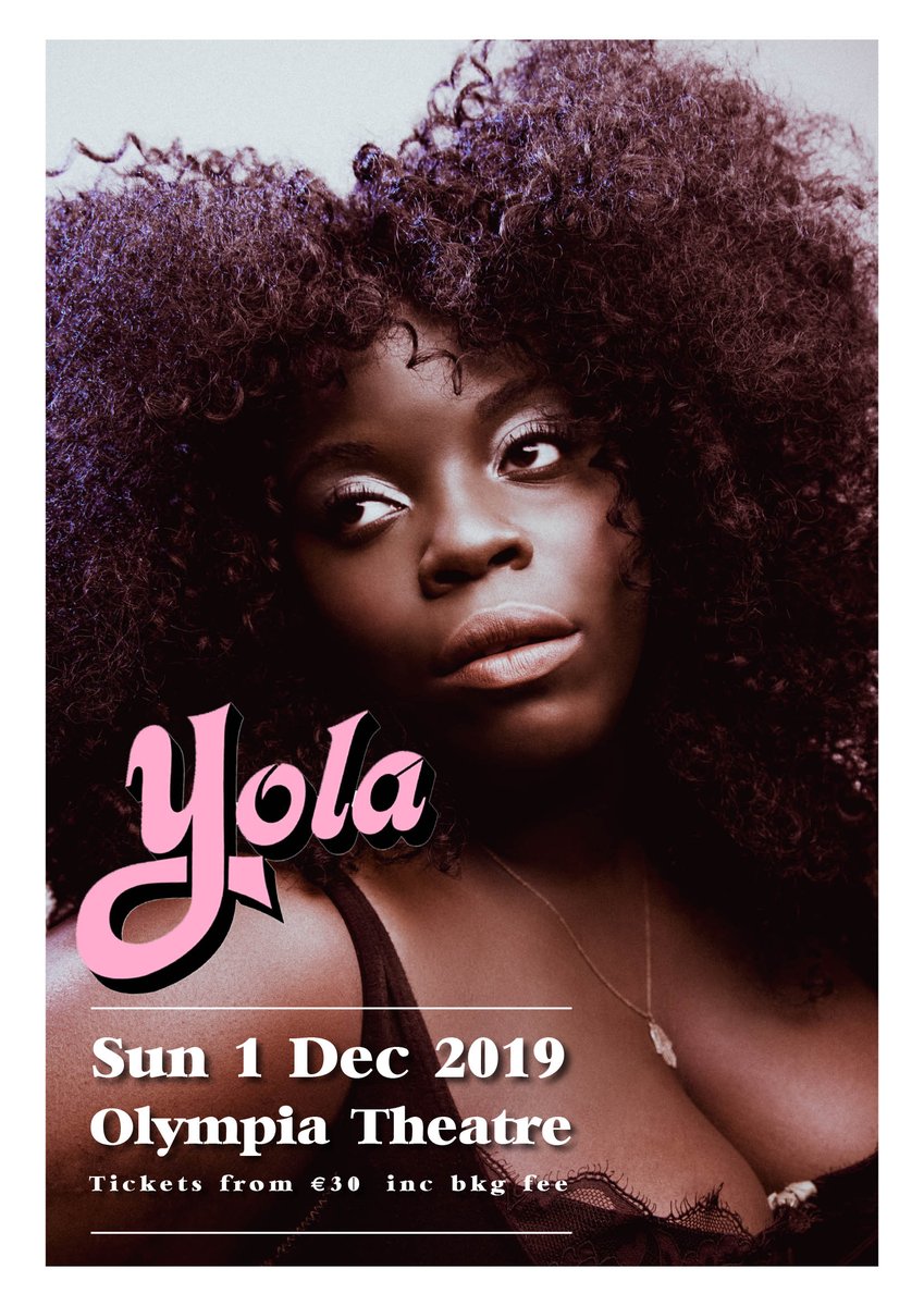 if yiz only go to one show this year -   The incomparable <a href="/iamyola/">Yola</a> <a href="/olympiatheatre/">@olympiatheatre</a> Dec 1st - on sale today at 9 am
Tickets here tinyurl.com/y4w6xyty
<a href="/TicketmasterIre/">Ticketmaster Ireland</a> <a href="/IanDempsey/">Ian Dempsey</a> <a href="/Pat_Carty/">Pat Carty</a> <a href="/hotpress/">Hot Press</a> <a href="/stuartclark66/">Stuart Clark</a>