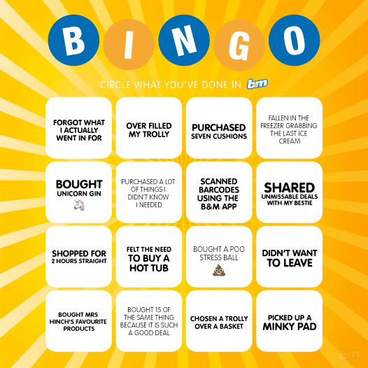 B&m Bingo Tickets B&m Bingo Tickets