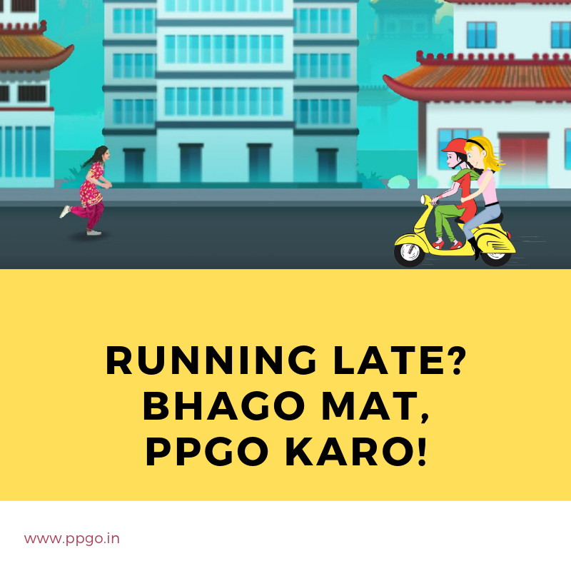PPGO_INDIA's tweet photo. Running late? Ab bhago mat, PPGO karo aur waqt pe pahoch jao!
#riders #rideshare #ridesharing #ride #riding #rider #rideforlife #rideandshare #ridersbook #ridebikes #ppgo #ppgoindia #earn #Money #fastincome https://t.co/1Zf2PUTtrL
