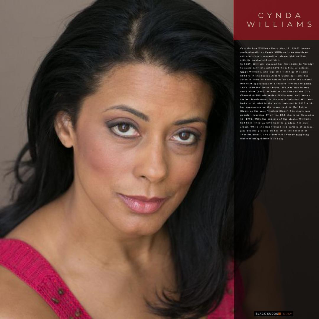 Happy Birthday to Cynda Williams.  
 