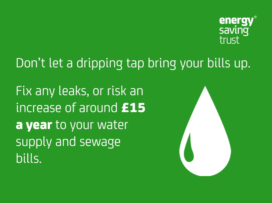 EnergySvgTrust's tweet photo. Tip 5: Don’t let a dripping #tap bring your #bills up.
Be sure to fix any leaking taps - they could be costing you an extra £15 a year in #water and sewage bills!
More #energysaving quick wins here: https://t.co/jRnYmi4dsA
#WasteWeek2019 https://t.co/c00qAl2QqP