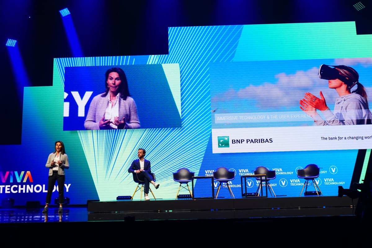The 🌍 is changing, fast. These #ImmersiveTechnologies can be used to develop new ways to deliver old things or new ways to deliver new things. As @BNPParibas, we've a responsibility to our #customers to understand and explore both of these avenues. #PositiveBanking #VivaTech