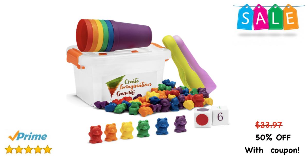 CreateIG's tweet image. Get 50% off plus free shipping on our top rated and best selling Rainbow Counting Bears set. Limited Quantities Available. Be sure to redeem this offer before it runs out!