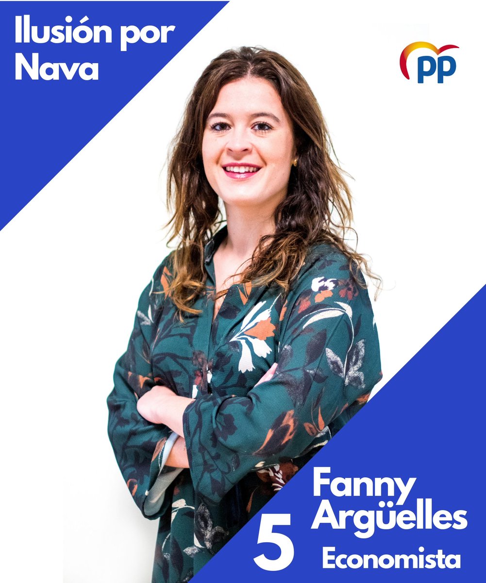 Fanny Argüelles Díaz es natural de Verdera. También es #economista, y forma parte de la candidatura popular por #Nava, con el n5. Licenciada en #Administración y #Dirección de empresas y máster en contabilidad directiva y control de gestión. Comparte su ilusión por mejorar #Nava