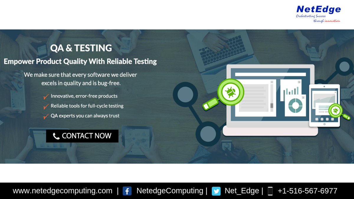 Net_Edge's tweet image. Meet functional expectations, for users. Ensure specifications compliance. Verification and validation of apps. Use the latest automation tools &amp;amp; frameworks and test against storms. Call now +1-516-567-6977 or mail us at sales@netedgecomputing.com 
#NetEdge #Testingservice
