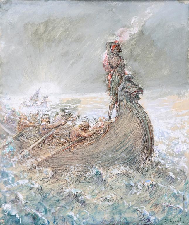 reseaudesmusees's tweet photo. / #MuseumWeek2019 /
Aujourd'hui partons en #exploration. Remontons le temps avec "Les #Vikings" (https://t.co/L65XXnjIWB) un #dessin de Charles Léandre conservé au @MuseedeVire 
@CalvadosTourism
#ExploreMW #Normandie #VireNormandie #CharlesLeandre #histoire #Voyage #Navigation https://t.co/zlLH7K41HB