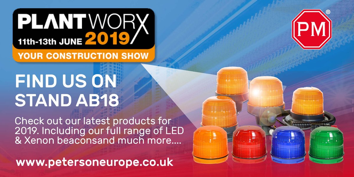 PetersonEurope's tweet photo. Looking forward to The @Plantworx2019 show next month! We have some fantastic new products to showcase including our #LEDBeacons range... https://t.co/4N6ipUAmAs…
#VehicleLighting #DirectionalLights #Logistics #Automotive #Fleet #Friyay #Construction #constructionnews #LED https://t.co/oOlucg91T6