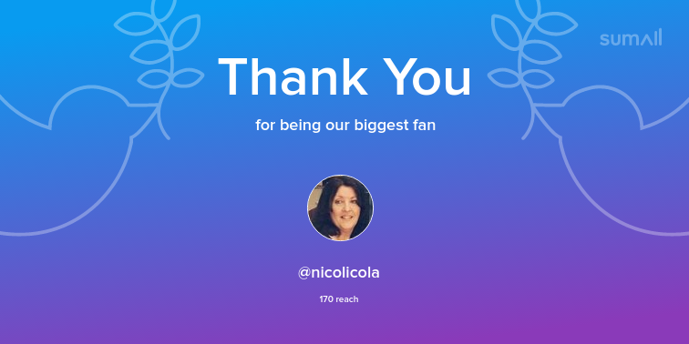 Our biggest fans this week: nicolicola. Thank you! via sumall.com/thankyou?utm_s…