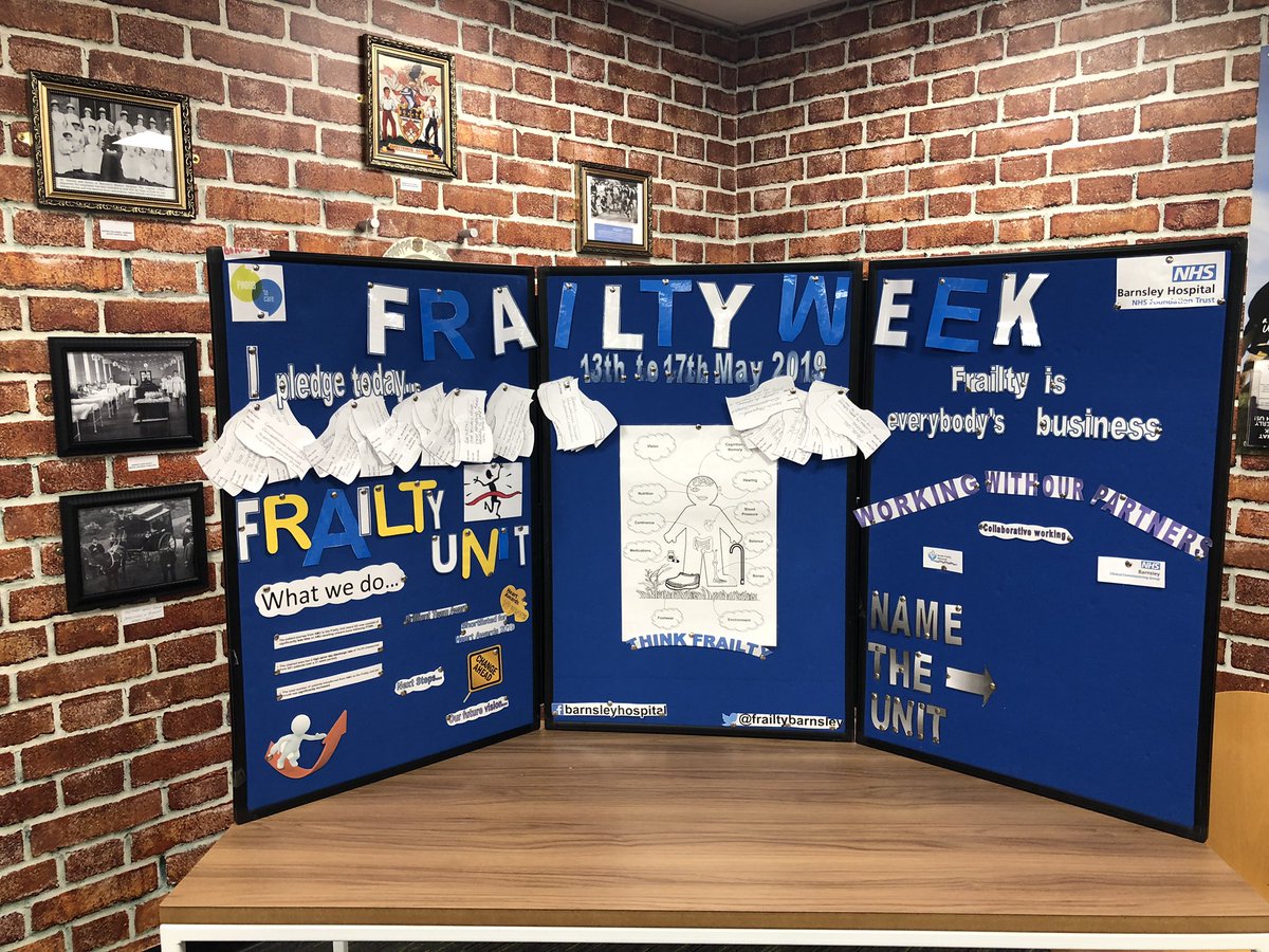 AliceFridderz's tweet photo. It’s the FINAL day of Frailty Week! 🙌 Today’s focus..The Frailty Unit and Working with Our Partners. Come down and celebrate our achievements with the team, 11am to 1pm, Colliers Restaurant. Frailty is everyone’s business! 💜@barnshospital @frailtybarnsley #frailtyweek #frailty https://t.co/i21l0sjCRD